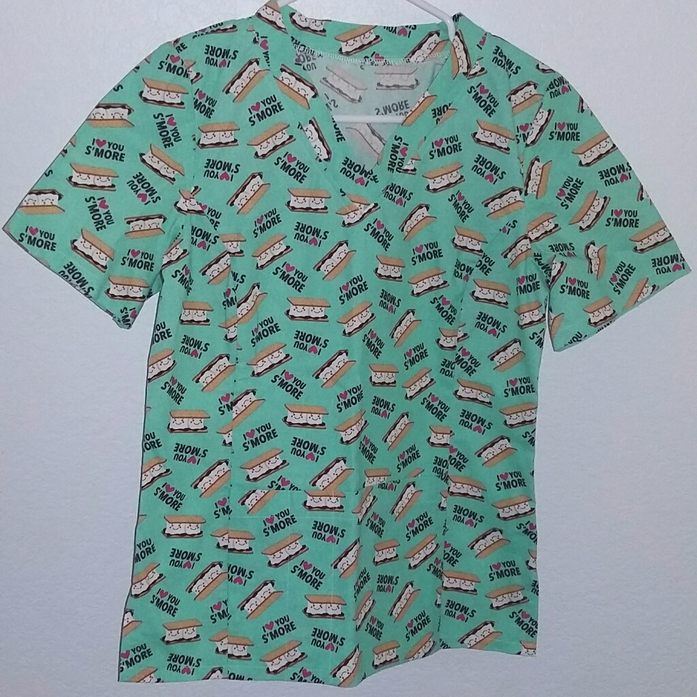 Custom made brand new xs scrub top